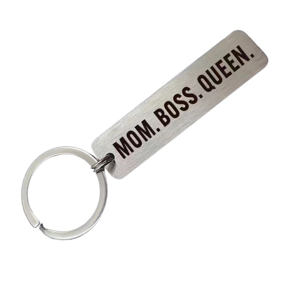 Silver Tone Mom Keychain - Picture 2 of 5